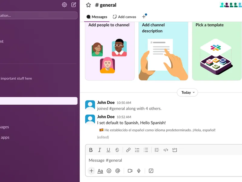 Vorbee automatic translation in Slack showing real-time message translation